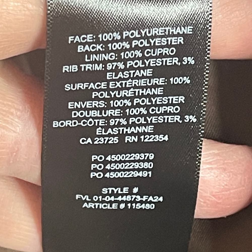 Babaton Chocolate Brown Leather Bomber Jacket - Picture 10 of 13